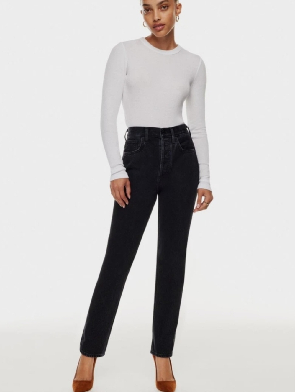 Denim Forum Dillon High‎ Rise Slim 28L High-waisted slim jeans